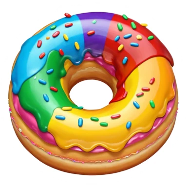 amazing rainbow donut sticker
