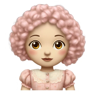 Pink shabby chic doll  sticker