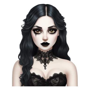 Hyper Realistic Goth victoria secret model vampire  sticker