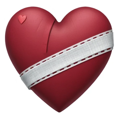 Heart bandaged burgendy sticker