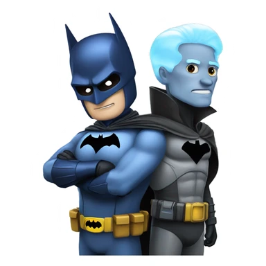 Batman and mr freeze sticker