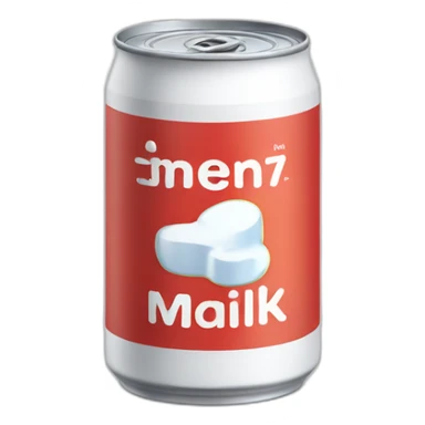 Carbonated milk in a can sticker