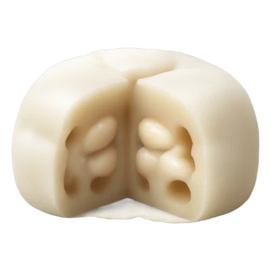 White bean mochi with a bite in it sticker