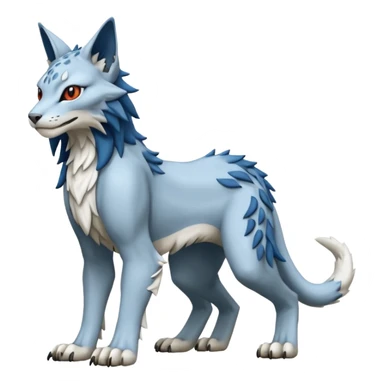 Lynx-Sergal-Vernid-Fakémon-Pokémon-creature (full body) sticker