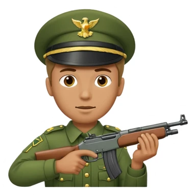 army man firing sticker