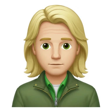 james sunderland silent hill 2 a man with blonde long  hair and green jacket sticker