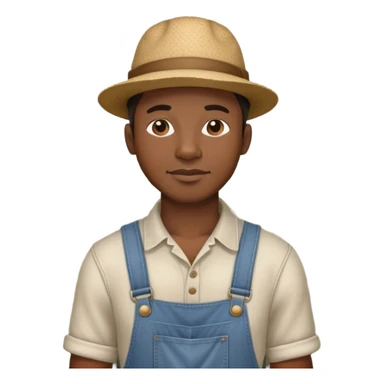 Black man in a cotton field sticker