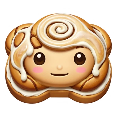 cinnamon roll bowtie sticker