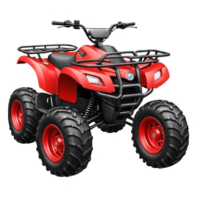Red and black atv sticker