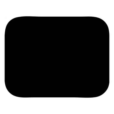 black rectangle with rounded corners, no border sticker