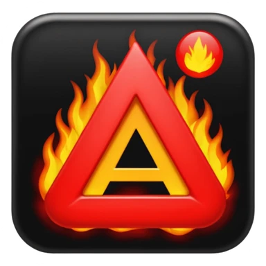 Punto negro adentro un símbolo de encendió en  Blanco y alado una letra N en rojo sticker