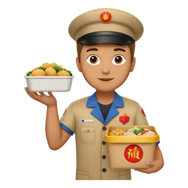 Guy delivering Chinese food  sticker
