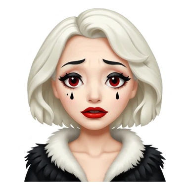 Cruella de vi crying sticker