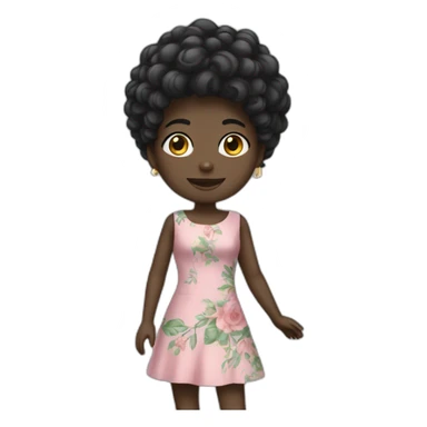 Moça de vestido preto sticker