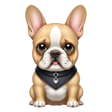 French Bulldog in black leather sticker