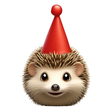 A hedgehog with santahat sticker