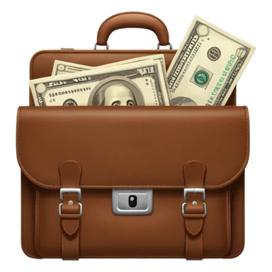 open wifi money bill filled briefcase sticker