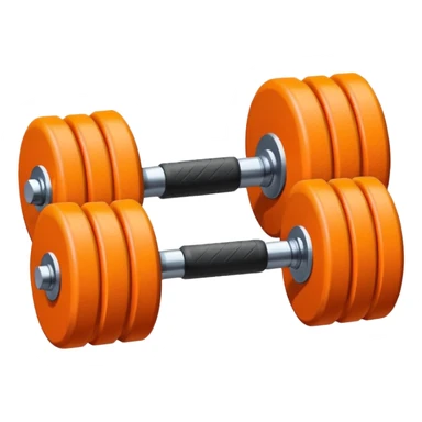 orange dumbell sticker