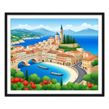 france and italy sticker