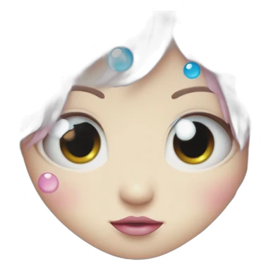 angel glowing tears eyes by Takashi Murakami style sticker