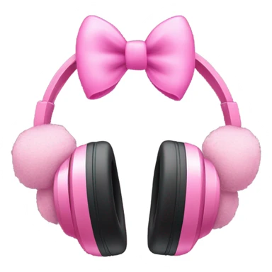 headphones with pink bows sticker