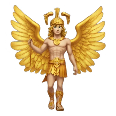 Hermes mythologic god with wings sandals sticker