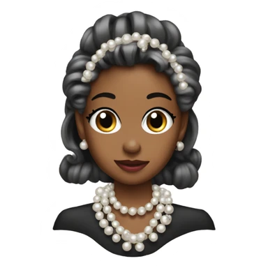 Coquette bow out of pearls sticker