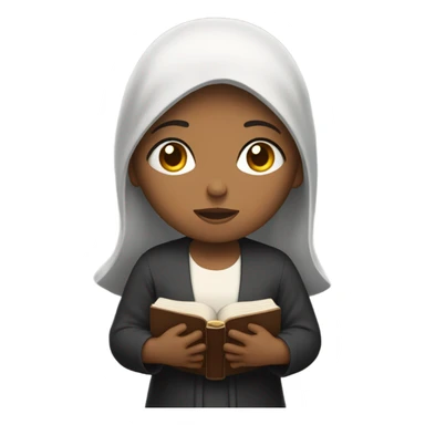 black haired mom praying with a bible  sticker