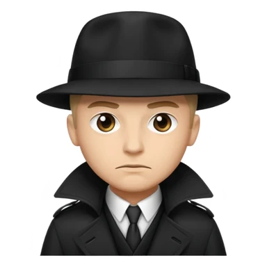 Gangster wearing trench coat sticker