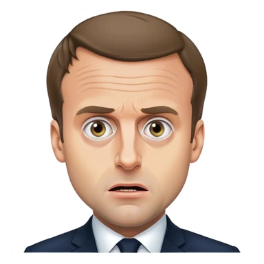 The terrified President Emmanuel macron sticker