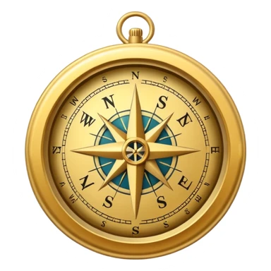 compass with a dollar sign sticker