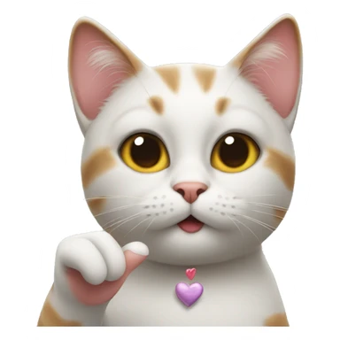 Cat blowing kisses sticker