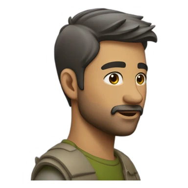 homme leve bras gauche de profil sticker