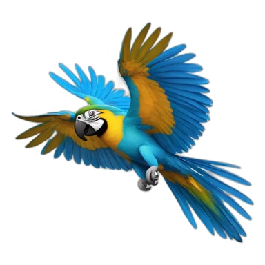 Blue And Gold Macaw Flying sticker