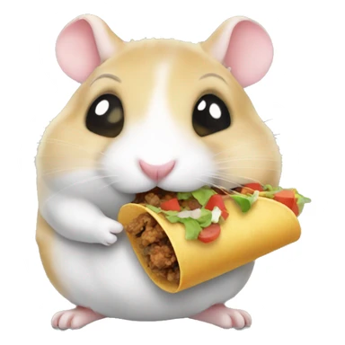 Hamster eat taco sticker