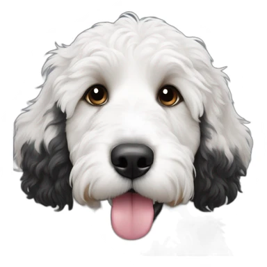 black white f1b bernedoodle slim sticker