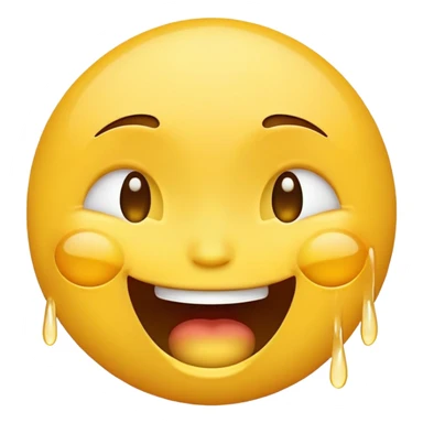 emoji face transitioning between laughing and crying emotions sticker