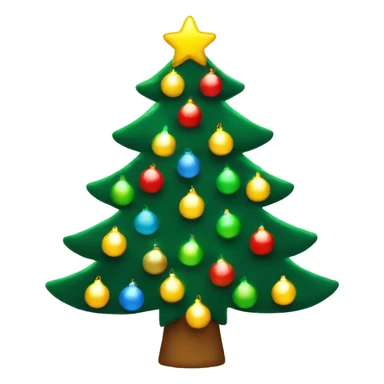 Christmas tree with lights on it garlands sticker