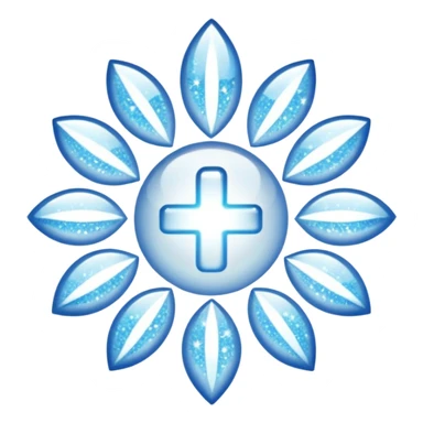 glitter white symbol of health sticker