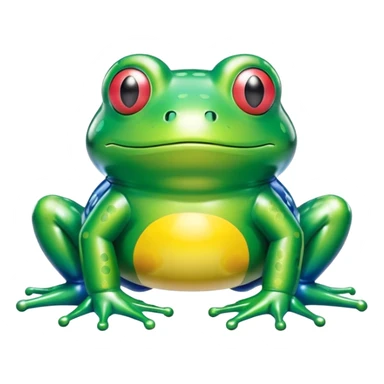   jeff koons style inflatable SPAM frog sculpture  sticker