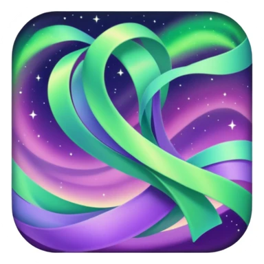 something that represents the aurora borealis sticker