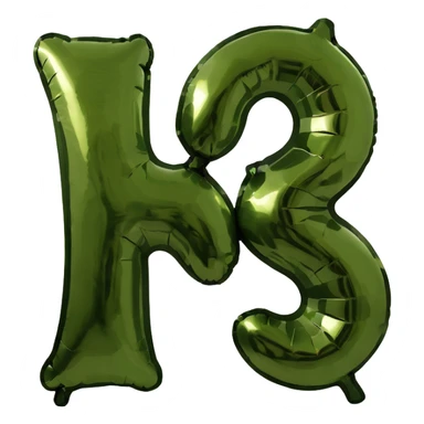 Foil balloon letter gold sticker