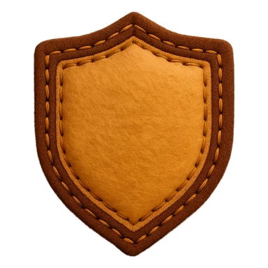 <StylePrompt>
  <Name>Felt Appliqué Plush Style</Name>
  <Description>A soft, handcrafted look inspired by plush felt fabric with visible stitching and a padded 3D texture, rendered on a solid black background.</Description>
  <VisualProperties>
    <Material>Felt</Material>
    <Texture>Soft, fuzzy, with slight fiber detail</Texture>
    <Stitching>
      <Type>Thick thread</Type>
      <Color>Orange or slightly darker tone than fabric</Color>
      <Pattern>Uniform running stitch along outer edge</Pattern>
    </Stitching>
    <Padding>High, plush-like 3D depth</Padding>
    <Edges>Rounded corners</Edges>
    <ColorPalette>
      <Primary>Warm yellow/orange tones</Primary>
      <Accent>Brown or dark orange for facial features and outline</Accent>
      <Background>Black</Background>
    </ColorPalette>
  </VisualProperties>
  <Rendering>
    <Lighting>Soft, even studio lighting</Lighting>
    <Shadows>Subtle drop shadows for depth</Shadows>
    <Perspective>Flat front-facing, symmetrical if applicable</Perspective>
  </Rendering>
  <Applicability>
    <SubjectType>Any object, animal, or letterform</SubjectType>
    <OutputFormat>Icon, emoji, patch-style graphic</OutputFormat>
  </Applicability>
</StylePrompt>

{subject} = shield sticker