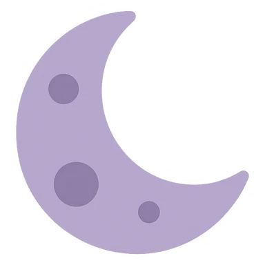 A dull purple moon sticker