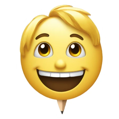 smile with a pencil sticker