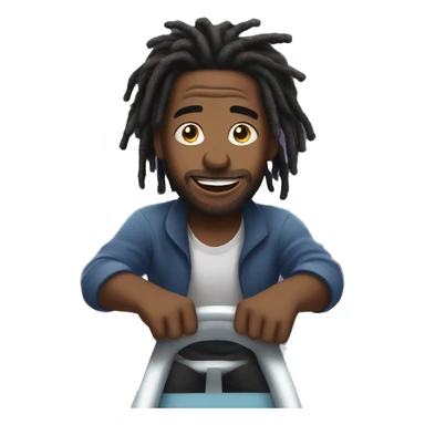 black man with dreads on a rollercoaster sticker