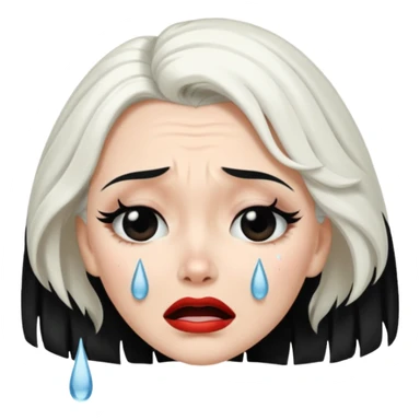 Cruella de vi crying sticker