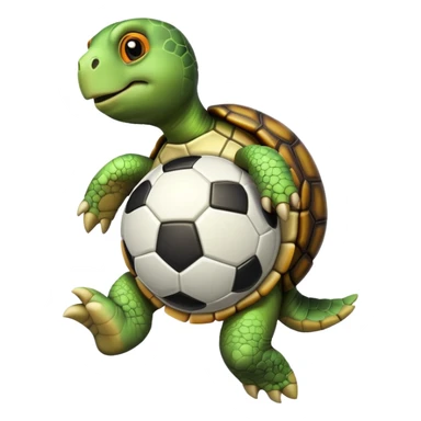 tortuga jugando a fútbol  sticker