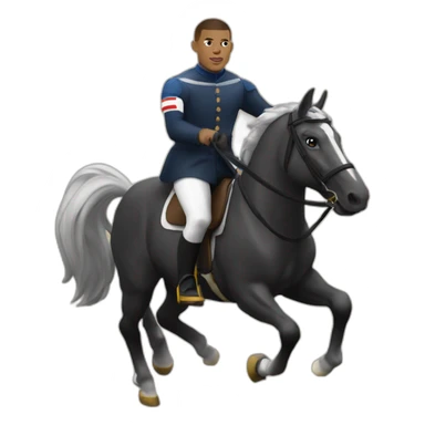 kylian mbappé sur un cheval sticker