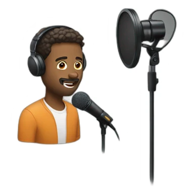 man doing a podcast  sticker